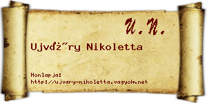 Ujváry Nikoletta névjegykártya